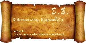 Dobrovszky Bagamér névjegykártya
